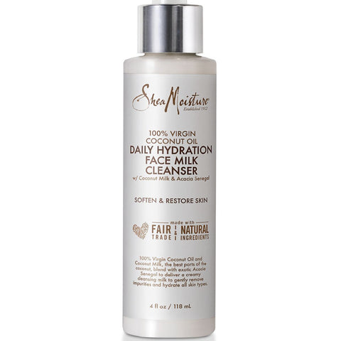 Shea Moisture 100% Virgin Coconut Oil Daily Face Milk Cleanser 4 oz -