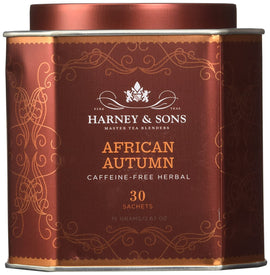 Harney& Sons African Autumn Caffeine-Free Herbal Tea 30 Bags 2.67 oz