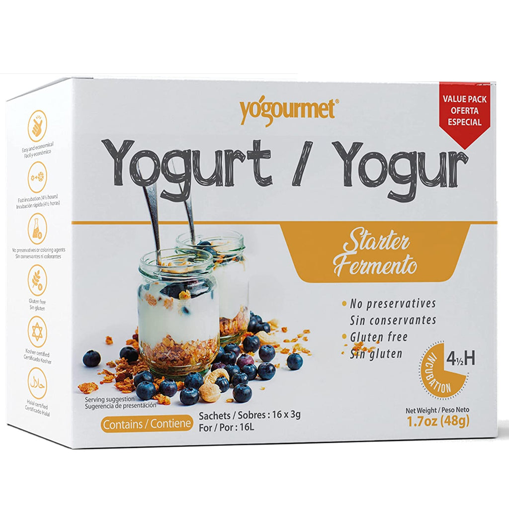 yo'gourmet Freeze-dried Yogurt Starte, Value Pack, 16 x 5 Gram Packets