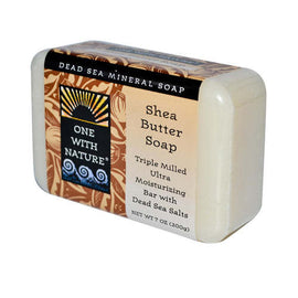 One With Nature Dead Sea Mineral Shea Butter Soap - 7 oz,ONE WITH NATURE,OxKom