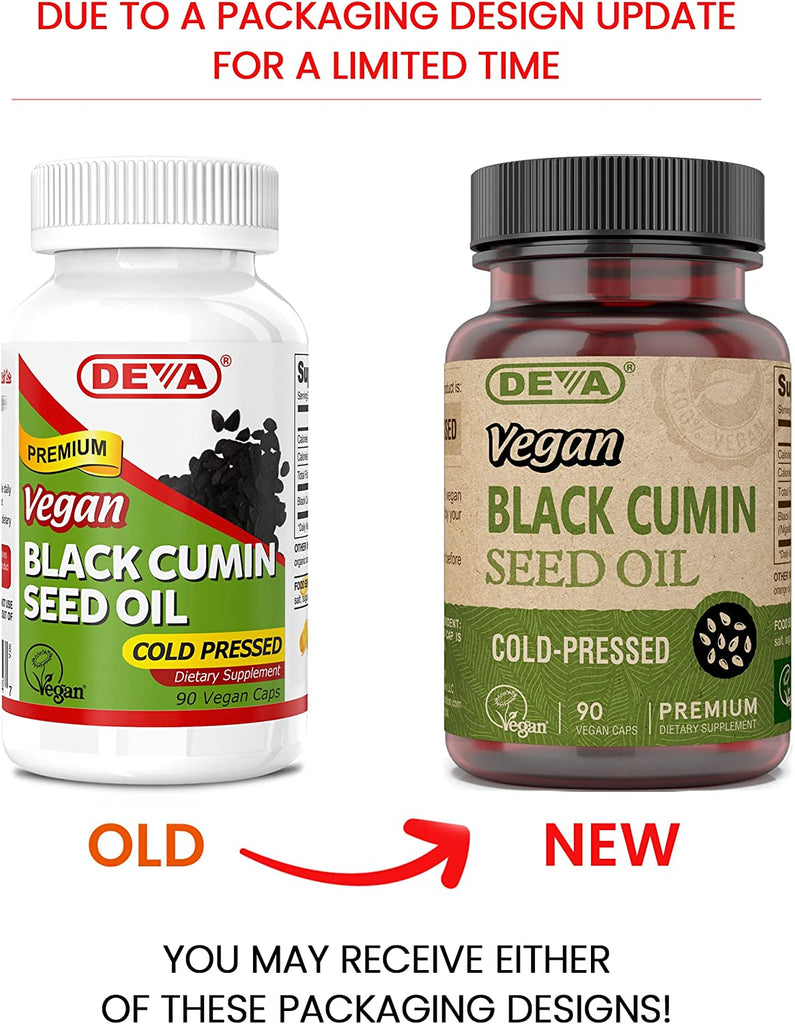 Deva Vegan Vitamins Black Cumin Seed Oil - 90 Vegetarian Capsules