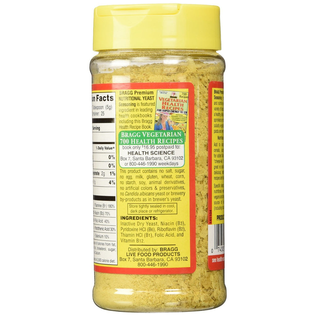 Bragg Nutritional Yeast Seasoning, Premium 4.5 Oz New,Bradshaw International,OxKom