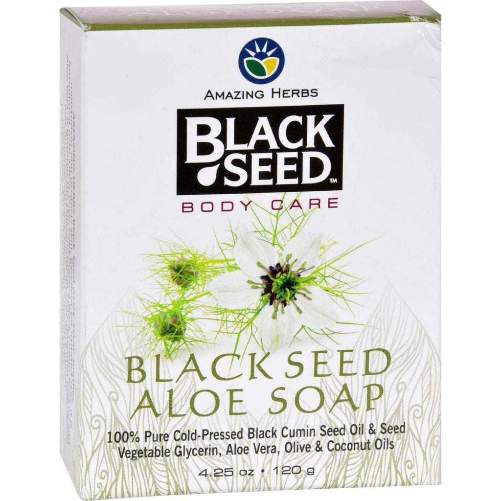 Black Seed Aloe Vera Soap 4.25oz,AMAZING HERBS,OxKom