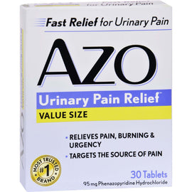 Azo Standard Urinary Pain Relief - 30 Tablets,AZO,OxKom