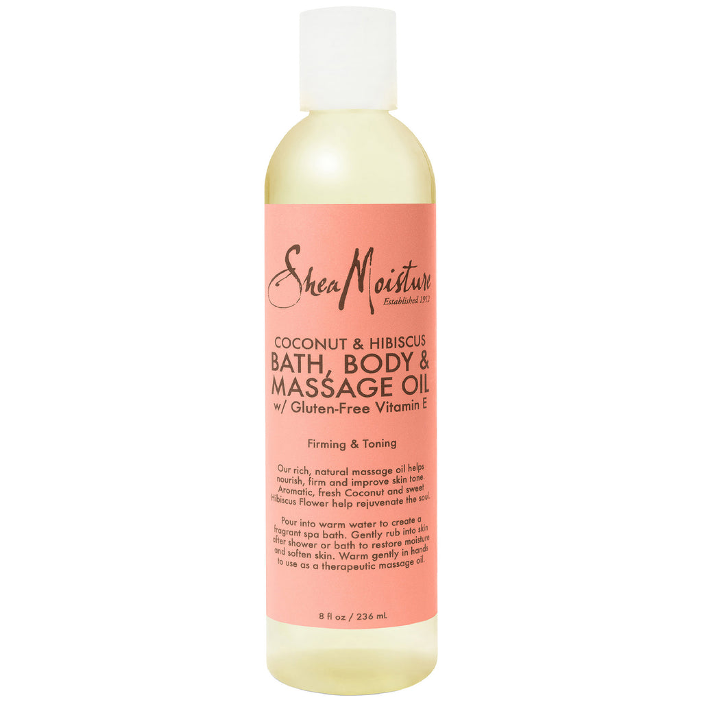 Shea Moisture Coconut & Hibiscus Bath Body & Massage Oil 8 fl oz