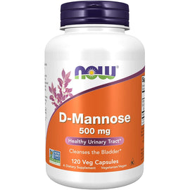 NOW Foods D-Mannose 500 mg - 120 Veg Capsules,NOW Foods,OxKom