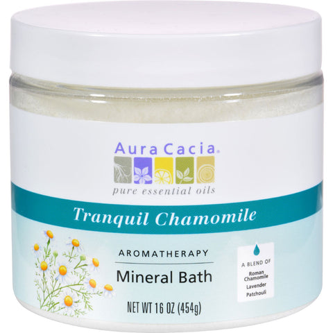 Aura Cacia Aromatherapy Mineral Bath Tranquility Chamomile - 16 oz