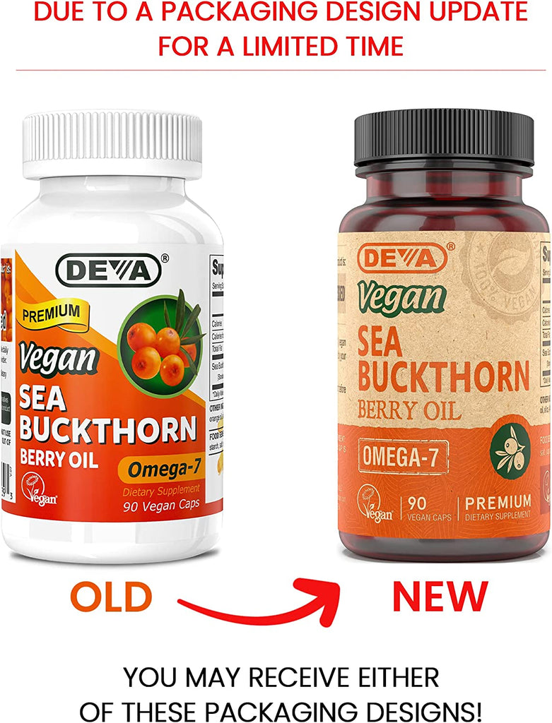 Deva Vegan Vitamins Sea Buckthorn Oil - 90 Vcaps