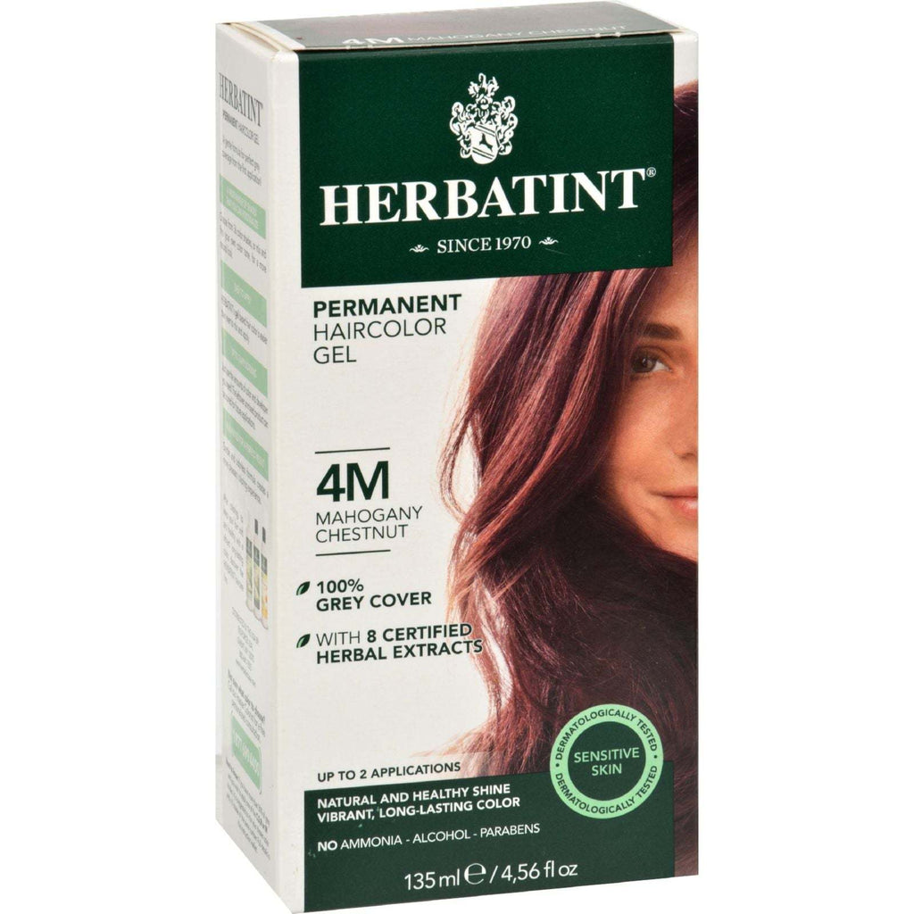 Herbatint Permanent Herbal Haircolour Gel 4M Mahogany Chestnut - 135 ml,HERBATINT,OxKom