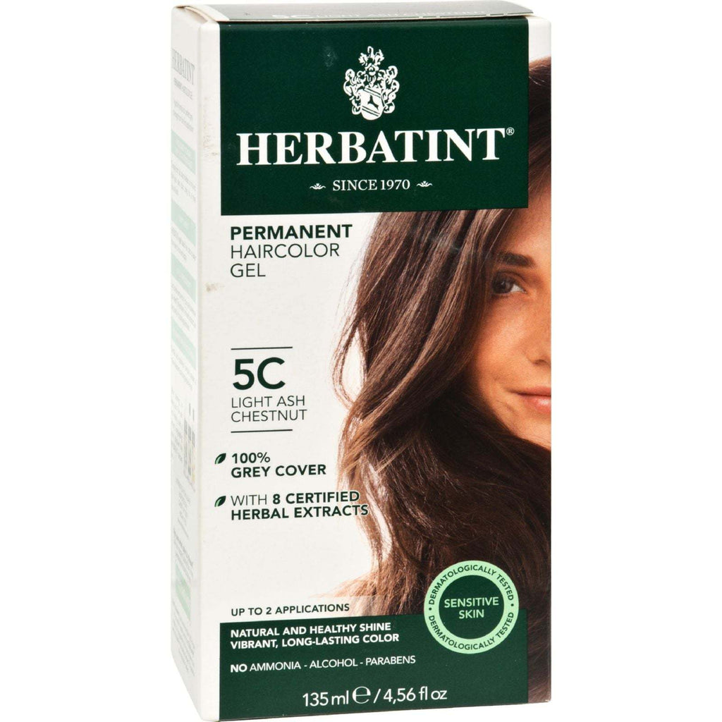 Herbatint Permanent Herbal Haircolour Gel 5C Light Ash Chestnut - 135 ml,HERBATINT,OxKom