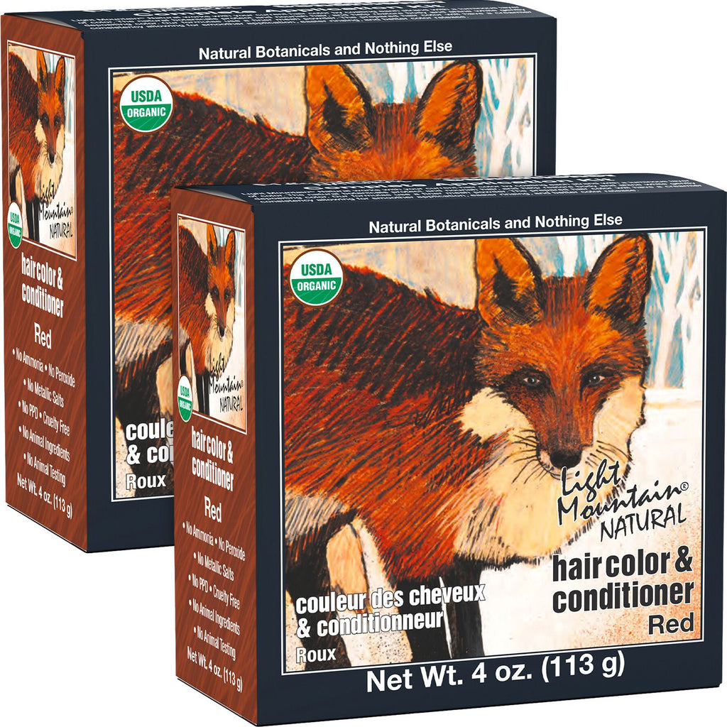 Light Mountain Natural Hair Color and Conditioner Red - 4 fl oz