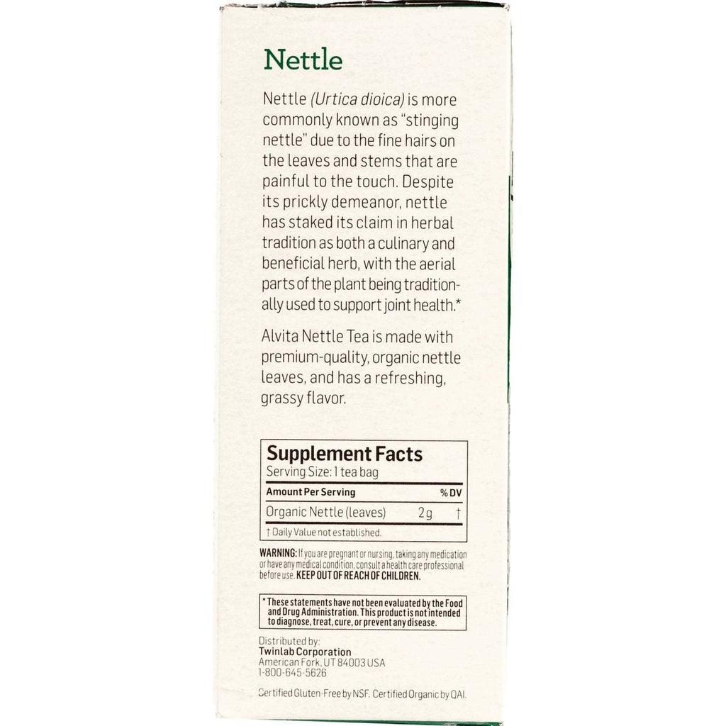 Alvita Teas Organic Herbal Tea Bags - Nettle Leaf - 24 Bags,ALVITA,OxKom