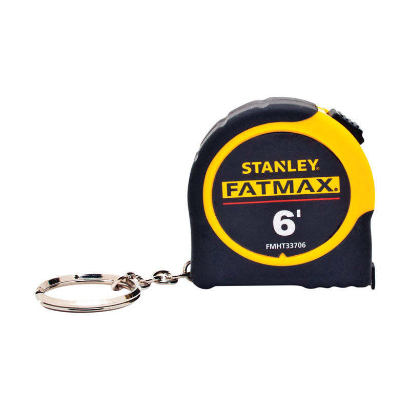 Stanley  Fatmax  6 ft. L x 0.5 in. W Key Chain Tape Measure  Yellow,STANLEY,OxKom