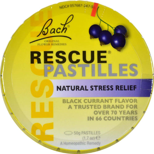 Bach Flower Remedies Rescue Pastilles Black Currant - 1.7 oz,BACH,OxKom