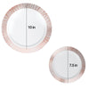 180-Piece Rose Gold Plates & Dinnerware Set With Plastic Silverware
