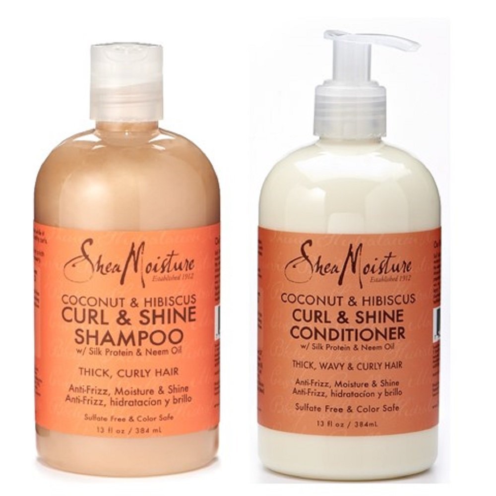 Shea Moisture Curl & Shine 13oz. Shampoo & 13 oz Conditioner Set,SheaMoisture,OxKom