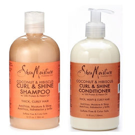 Shea Moisture Curl & Shine 13oz. Shampoo & 13 oz Conditioner Set,SheaMoisture,OxKom