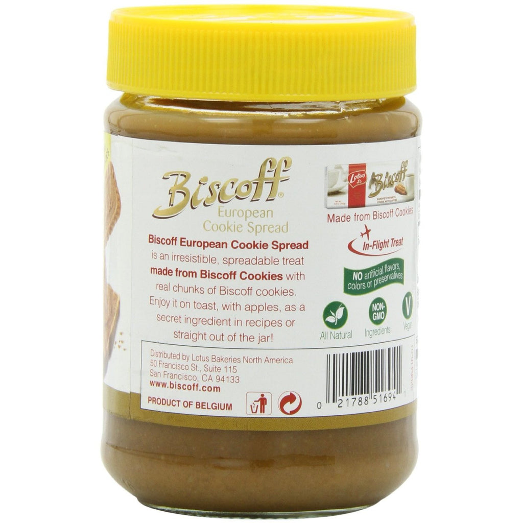Biscoff Cookie Butter Spread - Peanut Butter Alternative - Crunchy - 13.4 oz,BISCOFF,OxKom