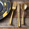 180-Piece Black & Gold Plates Dinnerware Set W/ Plastic Silverware
