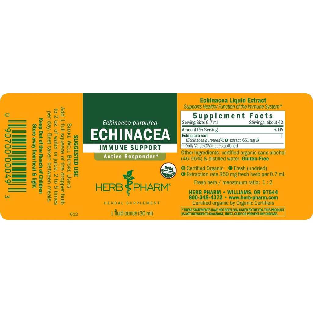 Herb Pharm Echinacea Liquid Herbal Extract - 1 fl oz,HERB PHARM,OxKom