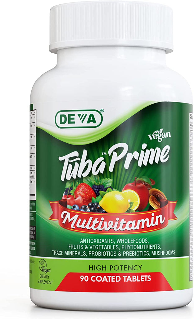 Deva Vegan "Tuba Prime" Multivitamin WIth Iron 90 Tabs