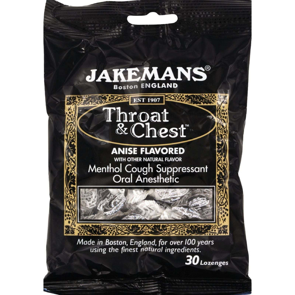 Jakemans Throat and Chest Lozenges - Licorice Menthol -  30 Pack,JAKEMANS,OxKom