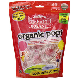 YUMMY EARTH, LOLLIPOP,OG2,40+,ASSTD 8.5 OZ,YUMEARTH ORGANICS,OxKom