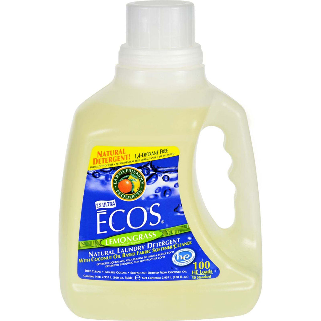 Earth Friendly Ecos Ultra 2x Laundry Detergent Lemongrass 100 Oz,EARTH FRIENDLY,OxKom