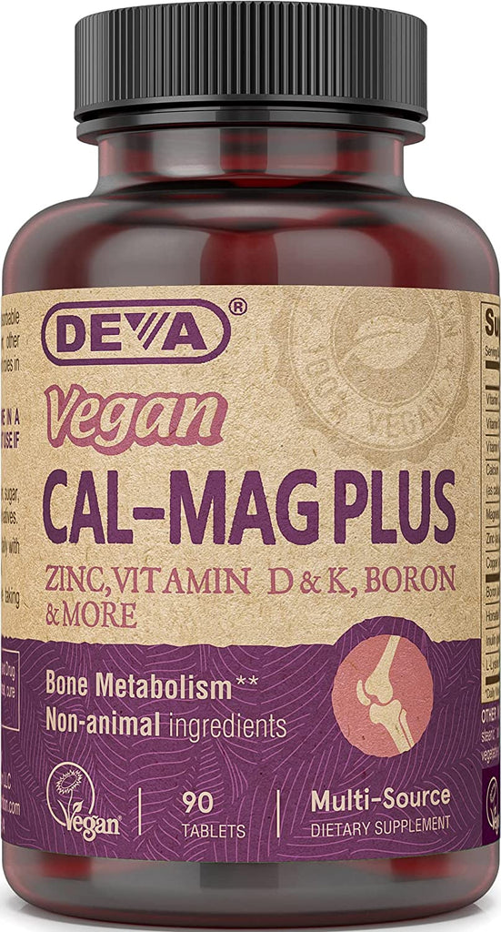 Deva Vegan Cal-Mag Plus - 90 Tablets 2 Pack
