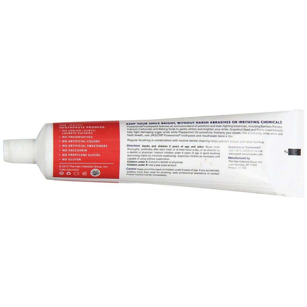 Jason Powersmile All Natural Whitening Toothpaste - 6 Oz,JASON NATURAL PRODUCTS,OxKom