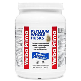 Yerba Prima Psyllium Whole Husks Colon Cleanser Weight Loss Bulk 20-Ounce
