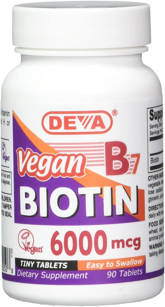 Deva Vegan Biotin - 6000 mcg 90 Tabs