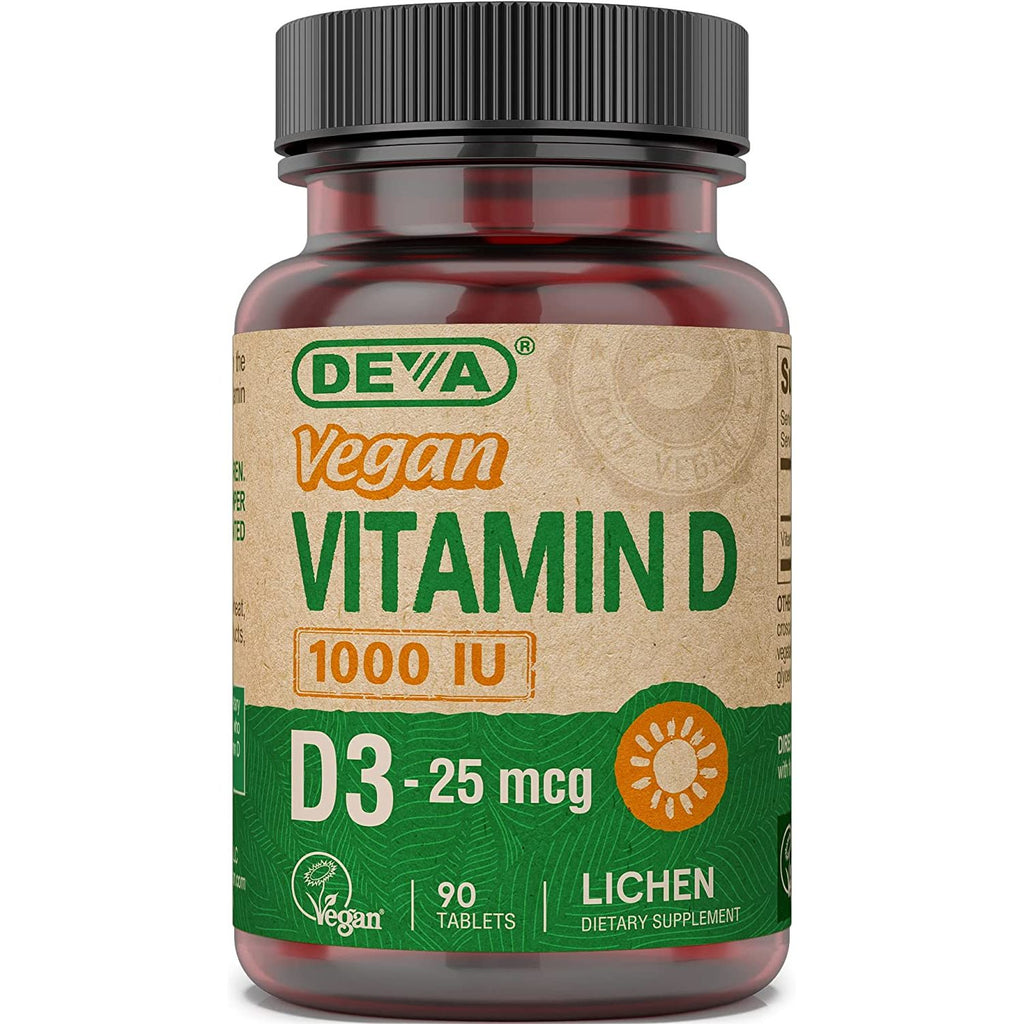 Deva Vegan Vitamins D3 1000 Iu, White, 90 Count Pack of 2,DEVA VEGAN VITAMINS,OxKom