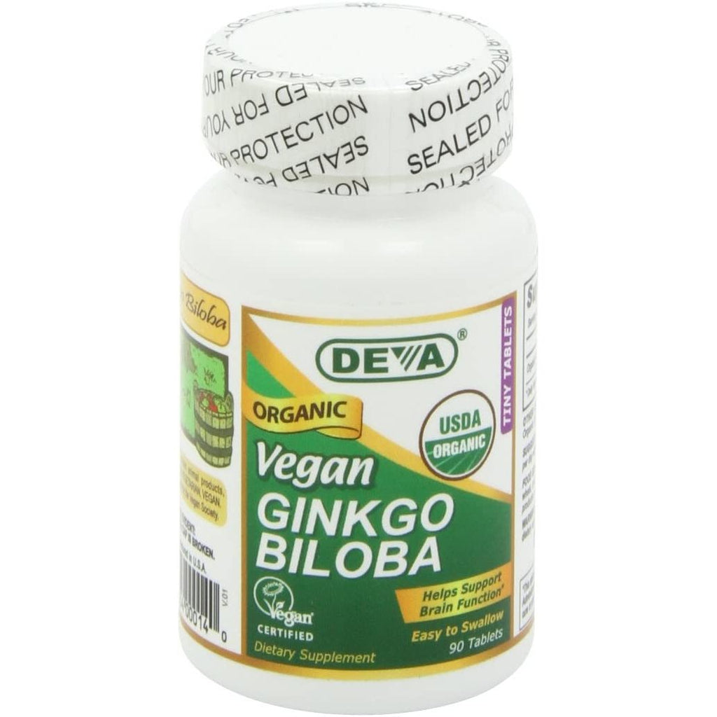 Deva Vegan Ginkgo Biloba - Organic 90 Tabs,DEVA VEGAN VITAMINS,OxKom