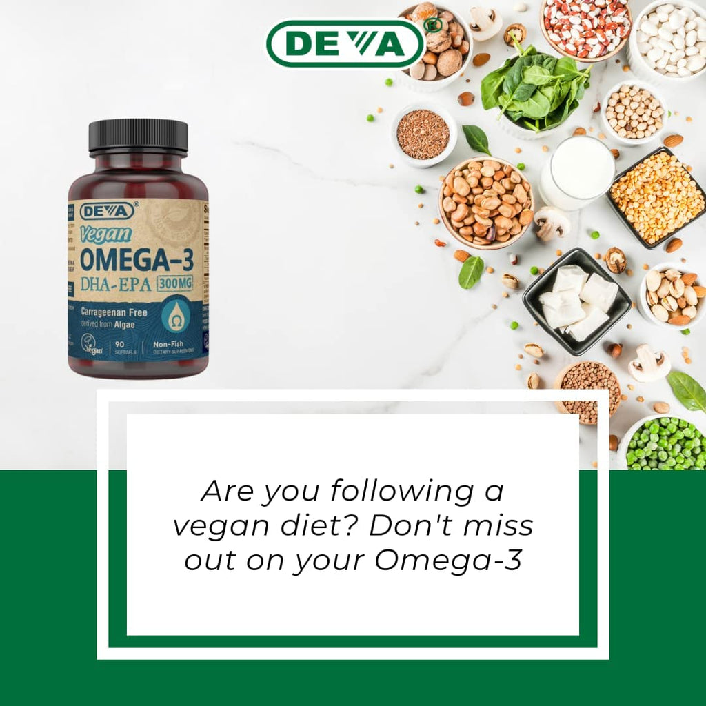 Deva Vegan Vitamins Omega 3 DHA EPA - 90 softgels