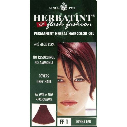 Herbatint Haircolor Kit Flash Fashion Henna Red FF1 - 1 Kit,HERBATINT,OxKom
