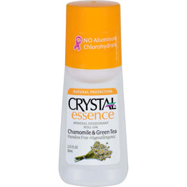 Crystal Essence Mineral Deodorant Roll-On Chamomile and Green Tea - 2.25 fl oz,CRYSTAL,OxKom
