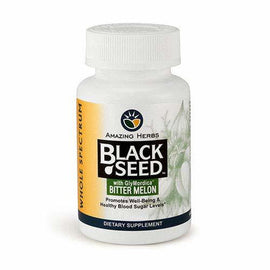 Amazing Herbs Black Seed With Bitter Melon - 100 Capsules,AMAZING HERBS,OxKom