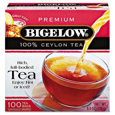 Single Flavor Tea, Premium Ceylon, 100 Bags,BIGELOW,OxKom