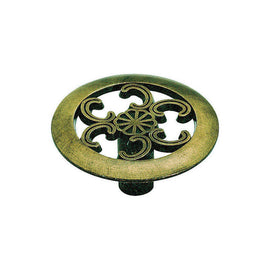 merock  Allison  Round  Cabinet Knob  1-1/2 in. Dia. 3/4 in. Antique Brass,Nova Wilcat Amerock Llc,OxKom