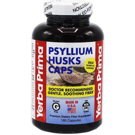 Yerba Prima Psyllium Husks Caps - 180 Capsules,YERBA PRIMA,OxKom