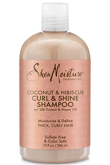 Shea Moisture Coconut & Hibiscus Set Curl & Shine Shampoo & Enhancing Smoothie