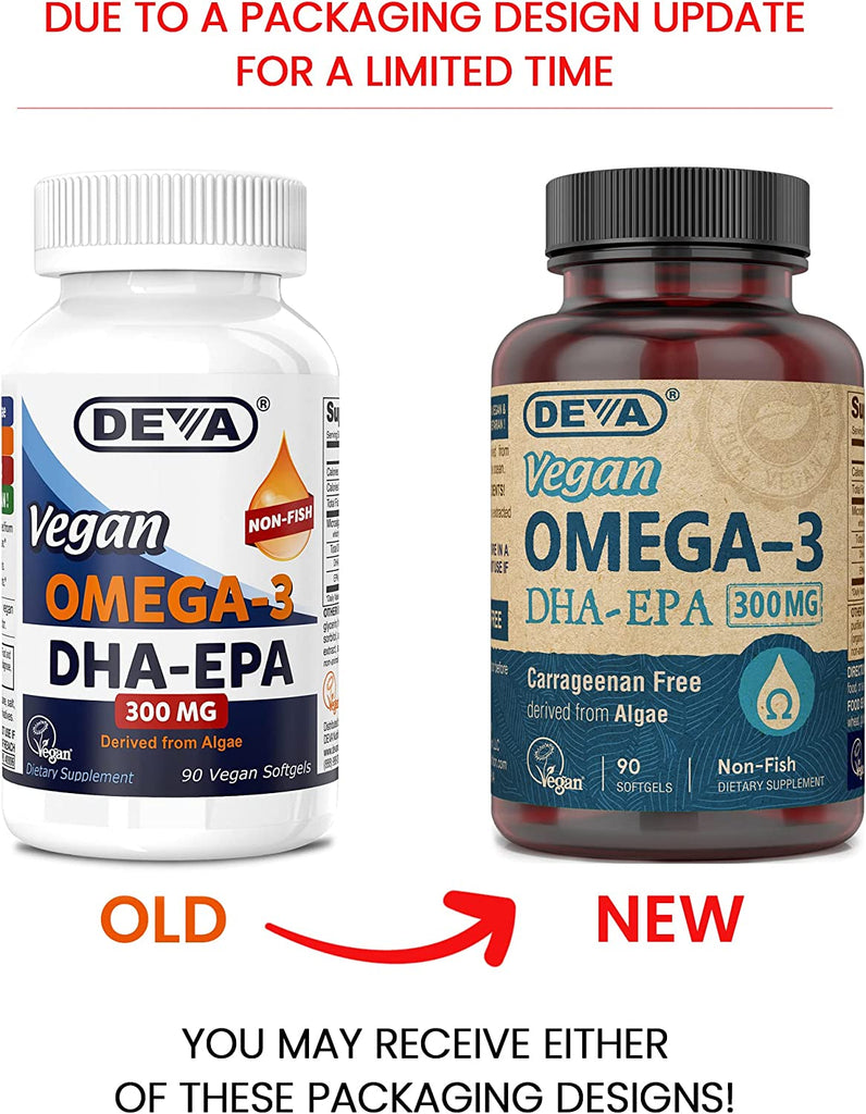 Deva Vegan Vitamins Omega 3 DHA EPA - 90 softgels