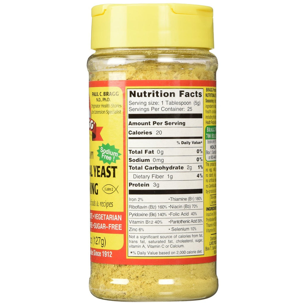 Bragg Nutritional Yeast Seasoning, Premium 4.5 Oz New,Bradshaw International,OxKom