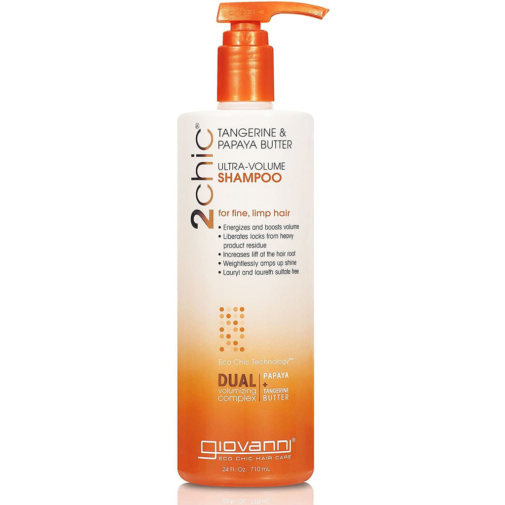 2chic Shampoo - Ultra-Volume Tangerine And Papaya Butter - 24 Fl Oz,GIOVANNI HAIR CARE PRODUCTS,OxKom