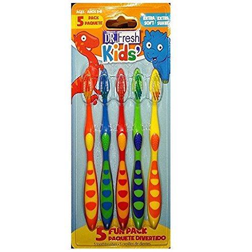 5 Pack Dr. Fresh Kids' Extra Soft Toothbrushes,DR. FRESH,OxKom