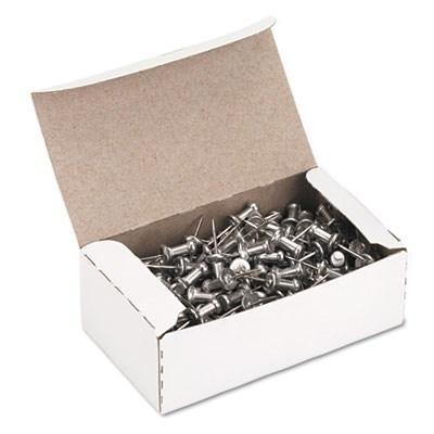 Aluminum Head Push Pins, Aluminum, Silver, 1/2", 100/Box,ADVANTUS CORPORATION,OxKom