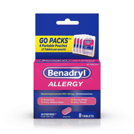 BENADRYL ULTRATABS® Tablets GO PACKS™ (peggable) 8 ct.,BENADRYL,OxKom
