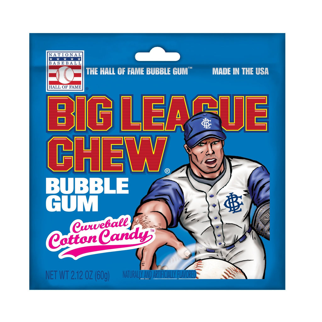 Big League Chew Curveball Cotton Candy 2.12oz,Ford Gum & Machine Co.,OxKom