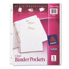 Binder Pockets, 8-1/2 x 11, Clear,AVERY,OxKom